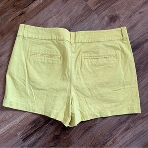 New LOFT Bright Yellow Linen-Blend Shorts
